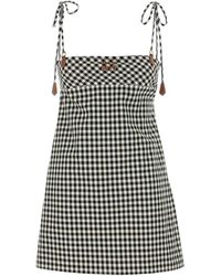 Miu Miu - Lace-Up Mini Dress - Lyst