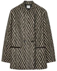 forte_forte - Chevron-Jacquard Jacket - Lyst