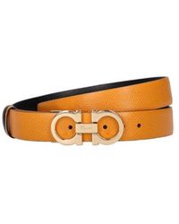 Ferragamo - Double-Sided Adjustable Gancini Belt - Lyst