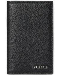 Gucci - Logo Plaque Bifold Wallet - Lyst