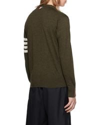 Thom Browne - 4-Bar V-Neck Buttoned Cardigan - Lyst