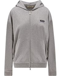 Miu Miu - Logo Zip-Up Hoodie - Lyst