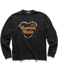 Human Made - Logo-Embroidered Long-Sleeve T-Shirt - Lyst