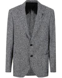 Lardini - Textured Two-Button Blazer - Lyst