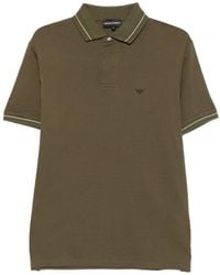 Emporio Armani - Logo-Embroidered Polo Shirt - Lyst