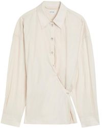 Lemaire - Twisted Cotton And Silk-Blend Shirt - Lyst