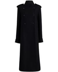 KHAITE - Double-Breasted Long Sleeved Coat - Lyst