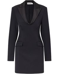 Jonathan Simkhai - Marina Satin-Lapel Blazer Mini Dress - Lyst