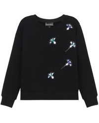 Emporio Armani - Round Collar Long Sleeve Sweater - Lyst
