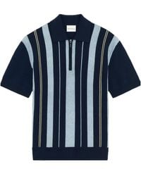 Drole de Monsieur - Striped Zip-Up Polo Shirt - Lyst