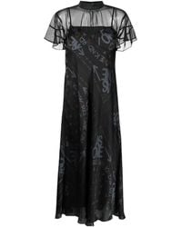 Sacai - X Eric Haze Logo Print Dress - Lyst