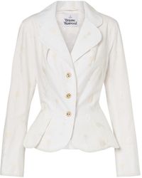 Vivienne Westwood - Floral Cotton Blend Suit Jacket - Lyst