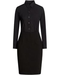 Dolce & Gabbana - Solid-Color Long-Sleeve Shirt Dress - Lyst