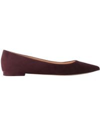 Gianvito Rossi - Suede Ballet Flats - Lyst