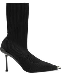 McQueen - Slash Pointed-Toe Ankle Boots - Lyst
