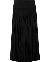 Alaïa - Alaïa High Waist Pleated Skirt - Lyst
