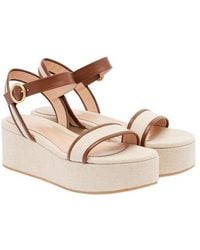 Gianvito Rossi - Solid Color Leather Sandals - Lyst