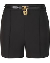 Elisabetta Franchi - Belted Crêpe Shorts - Lyst