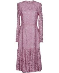 Dolce & Gabbana - Midi Dress Viscose, Polyamide - Lyst