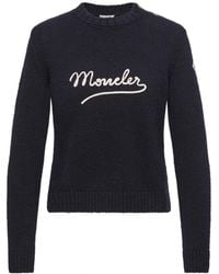 Moncler - Embroidered Logo Jumper - Lyst