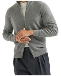 Brunello Cucinelli - Long-Sleeved Cashmere Cardigan - Lyst