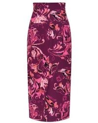 Versace Jeans Couture - Couture Barocco Printed Midi Skirt - Lyst