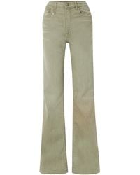 R13 - Jane Crackled-Effect High Waist Wide-Leg Jeans - Lyst