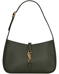Saint Laurent - Logo Plaque Zip-Up Shoulder Bag - Lyst