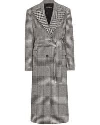 Dolce & Gabbana - Check-Pattern Coat - Lyst
