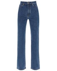 KHAITE - Jeans Danielle High Waist Straight Leg Jeans - Lyst