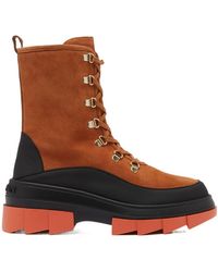 Stuart Weitzman - Chunky Lace-Up Suede Boots - Lyst