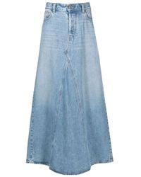DIESEL - Denim Maxi Skirt - Lyst