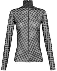 forte_forte - Lace-Detail Long-Sleeved Top - Lyst
