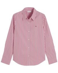 Tommy Hilfiger - Vertical-Stripe Logo-Embroidered Shirt - Lyst