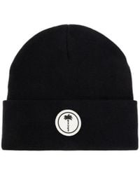 Palm Angels - Logo-Patch Knit Hat - Lyst