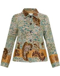 Dries Van Noten - Embroidered Floral Blazer - Lyst