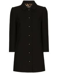 Dolce & Gabbana - Short Woolen Coat - Lyst