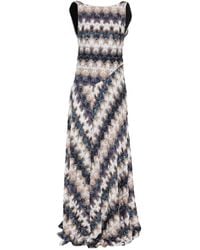 Missoni - Zigzag-Pattern Open-Back Maxi Dress - Lyst
