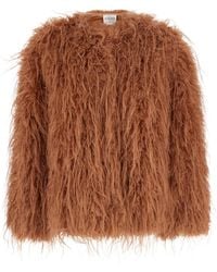 forte_forte - Textured Faux Fur Jacket - Lyst