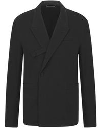 Dior - Oblique Jacket With Buttoned Strap And Cd Icon Embroidery - Lyst