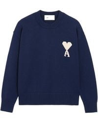 Ami Paris - Ami Ami De Coeur Crewneck Jumper - Lyst
