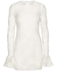 ROTATE BIRGER CHRISTENSEN - Floral Embroidered Mini Dress - Lyst