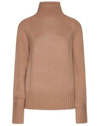 Max Mara - High Neck Wool Blended Sweater - Lyst
