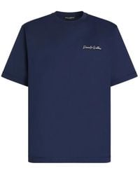 Dolce & Gabbana - Logo Cotton T-Shirt - Lyst