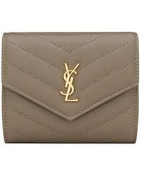 Saint Laurent - Cassandre Grain De Poudre Multi-Fold Wallet - Lyst