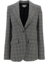 Stella McCartney - Checked Slim Fit Blazer - Lyst