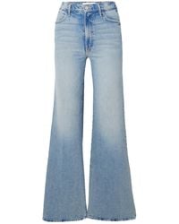 Mother - The Hustler Roller Sneak High-Rise Wide-Leg Jeans - Lyst