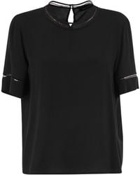 Fabiana Filippi - Trim-Detail Blouse - Lyst
