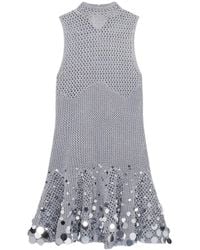 CASABLANCA - Sequin-Embellished High-Neck Dress - Lyst