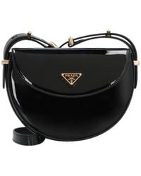 Prada - Patent Flap Shoulder Bag - Lyst